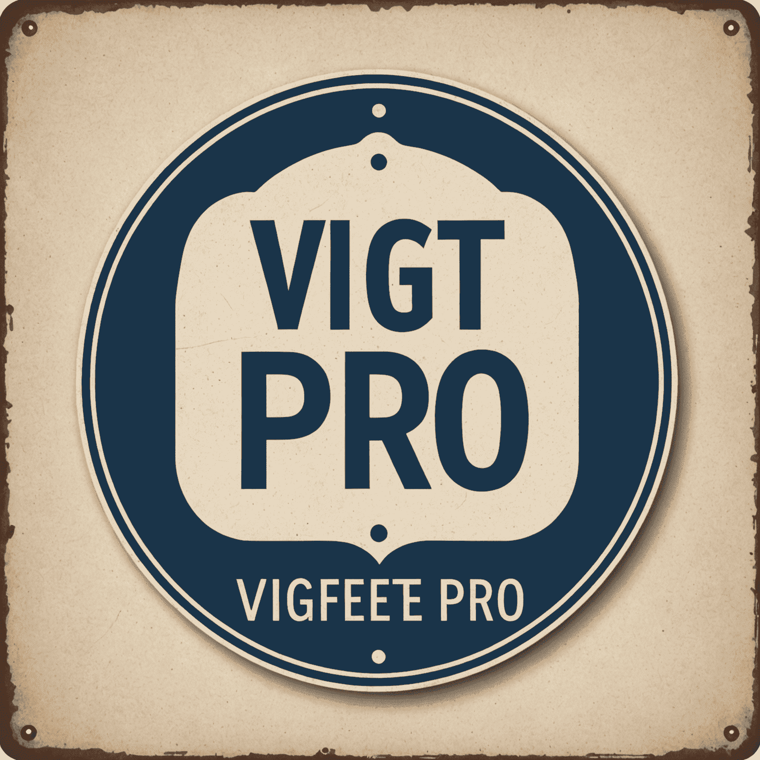 Vignette-Pro Logo: Ein stilisiertes Autobahnschild mit dem Text 'Vignette-Pro'